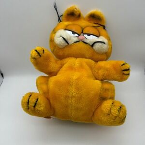 Vintage 1981 Garfield Dakin Plush Hand Puppet Orange Tabby Cat Jim Davis Korea